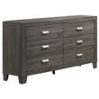 Rustic Wood Gray 3pc Bedroom Set in Twin Size with Dresser and Nightstand