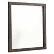 Rustic Bedroom Dresser with 6 Drawers and Attached Mirror in Gray Wood