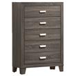 Rustic Wood Gray 5pc Bedroom Set in Eastern King with Chest