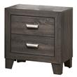 Rustic Wood Gray 6pc Bedroom Set in Full Size with Chest and 2 Nightstands