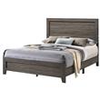 Rustic Wood Gray 4pc Bedroom Set in Queen with Dresser Mirror and Nightstand