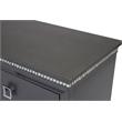 Lavish Bedroom Nightstand in Dark Gray Wood with Acrylic Legs