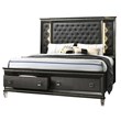 Lavish 3 Piece Gray Bedroom Set with Light up Headboard in Queen Size