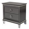 Lavish 3 Piece Gray Bedroom Set with Light up Headboard in Queen Size