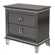 Lavish 3 Piece Gray Bedroom Set with Light up Headboard in Eastern King