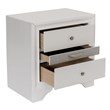 Chic White Wood Bedroom Nightstand with 3 Drawers
