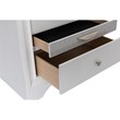 Chic White Wood Bedroom Nightstand with 3 Drawers