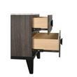 Madelyn Walnut Bedroom Nightstand with 2 Drawers and Faux Mable Top