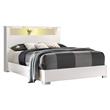 White and Chrome Bedframe with LED Headboard in Eastern King