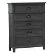 Sandy Bedroom Cappuccino Wood Chest with 5 Drawers