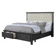 Sandy Platform Cappuccino Wood 3 Piece Bedroom Set in California King