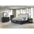 Sandy Platform Cappuccino Wood 5 Piece Bedroom Set in California King
