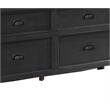 Sandy Bedroom Dresser with 6 Drawers in Cappuccino Wood
