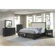 Sandy Platform Cappuccino Wood 3 Piece Bedroom Set in Eastern King