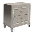 Champagne Silver Wood 4 Piece Set with Vanity and Eastern King Bed