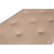 Champagne Beige Faux Leather Vanity Bench with Acrylic Legs