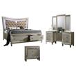 Champagne Silver Wood 3 Piece Set with Vanity and California King Bed