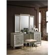 Champagne Silver Wood Vanity with Jewelry Hangers