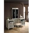 Champagne Silver Wood Vanity with Jewelry Hangers