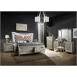 Champagne Silver Wood Vanity with Jewelry Hangers