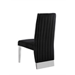 Clear Glass Dining Set with Table and 6 Black Velvet Chairs