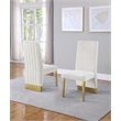 Clear Glass Dining Set with Table and 6 Cream Velvet Chairs