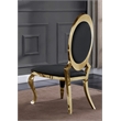 Clear Glass Dining Set with Table and 6 Oval Black Velvet Chairs