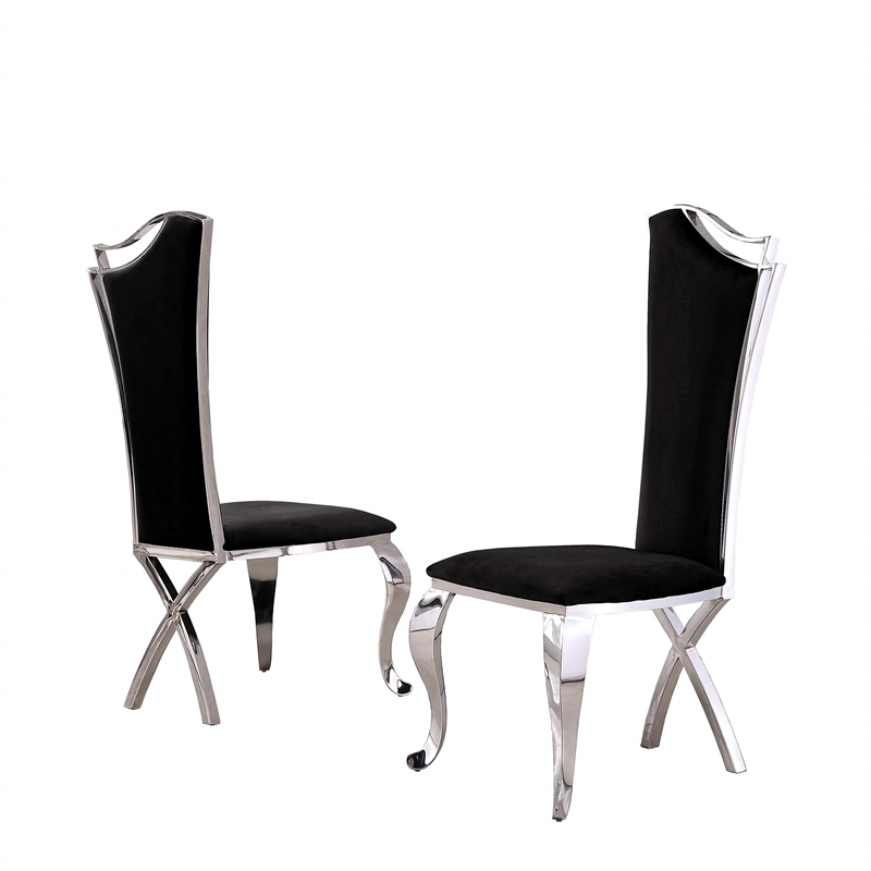 White Marble 7 piece Dining Set with Silver Stainless Steel Base