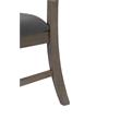 Rustic 9pc Dining Set with Gray Linen Chairs and Extendable Wood Dining Table