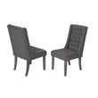 Rustic 7pc Dining Set with Gray Chairs and Bench and Extendable Wood Table