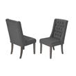 Rustic 9pc Dining Set with Gray Linen Chairs and Extendable Wood Dining Table