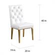 7 Piece Dining Set with Rectangular Clear Glass Top and Gold Stainless Steel