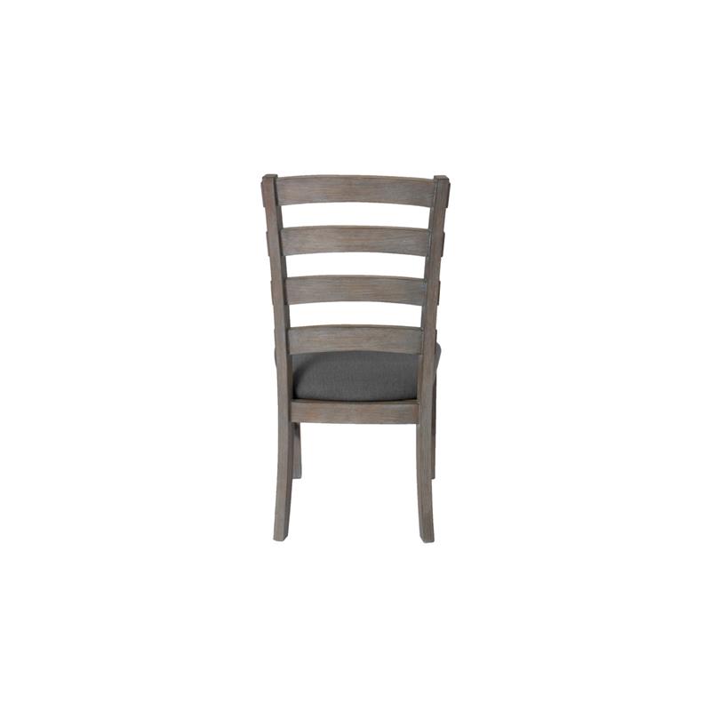 9pc Rustic Gray Brown Wood Dining Set with 8 Gray Linen Chairs