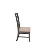 Beige Linen Dining Chairs (Set of 2) with Rustic Gray Brown Wood