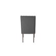 Rustic Gray Wood 7pc Dining Set with Table and Gray Linen Chairs and Bench