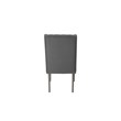 Rustic Gray Dining Chairs (Set of 2) with Gray Linen Fabric Tufted Seats