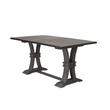 Counter-height Rustic Gray Wood Extendable Dining Table with Removable 18