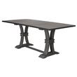 Counter-height Rustic Gray Wood Extendable Dining Table with Removable 18
