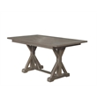Traditional Rustic Brown Gray Wood Counterheight Dining Table