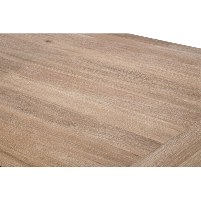 Rustic Natural Wood Extendable Dining Table with Two 16