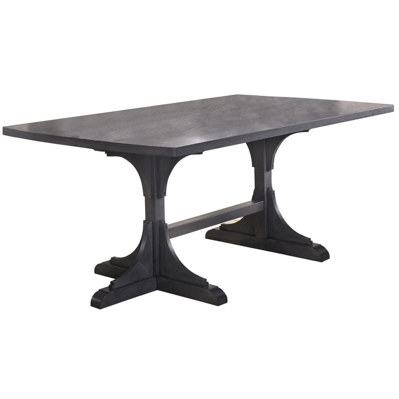 Dark Gray Wood Dining Table 71