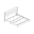 White Faux Leather Panel Bed with Tufted Headboard in Full Size