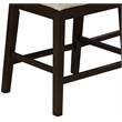 Cappuccino Wood Counterheight Dining Bench with Beige Linen Fabric