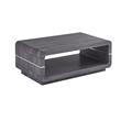 Contemporary 2pc Wood Coffee Table Set in Walnut Gray Wrap