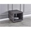 Contemporary 2pc Wood Coffee Table Set in Walnut Gray Wrap