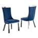 Navy Blue Velvet / Silver