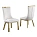 White Faux Leather / Gold