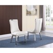 Clear Glass 9pc Dining Set with Silver Stainless Steel and 8 Chairs