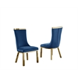Clear Glass 9pc Dining Set with Gold Stainless Steel and 8 Chairs