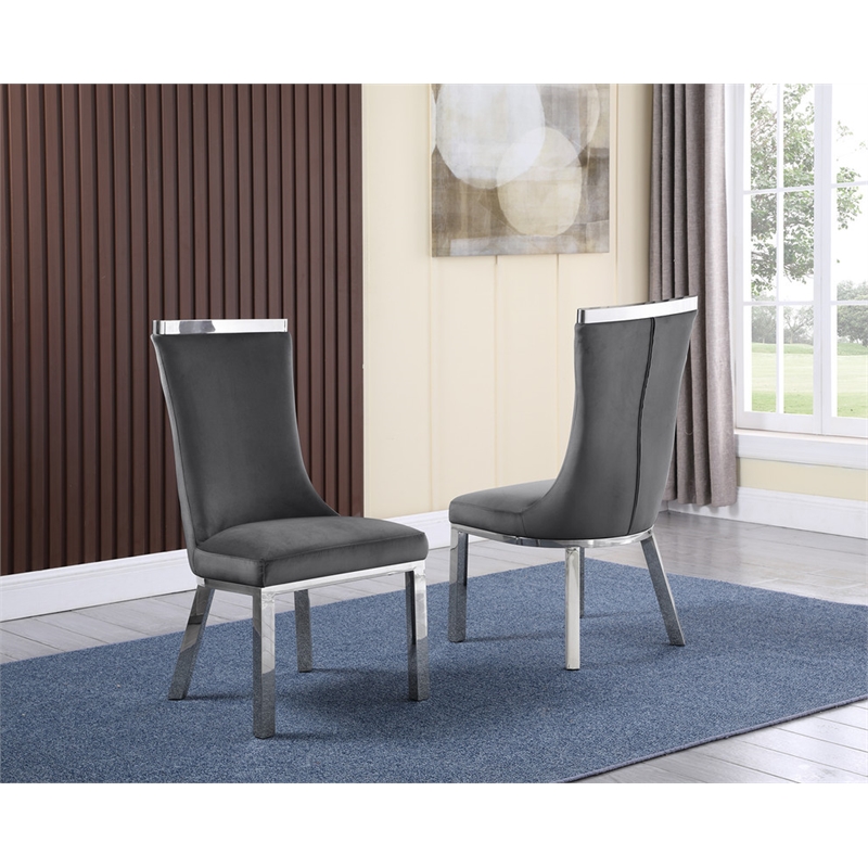 White Marble 9pc Dining Set with Silver Stainless Steel and 8 Chairs